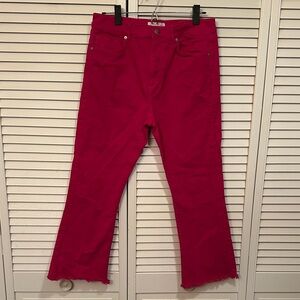 LOFT Women's Bright HOT Pink Kick Crop Pants Size 6